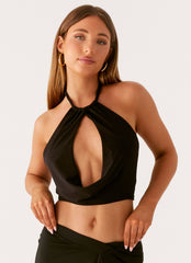 Calisa Cowl Top - Black