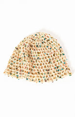 Gwendolyn Cream Sequin Crochet Hat