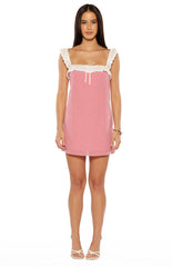 Harry Red Gingham Lace Mini Dress