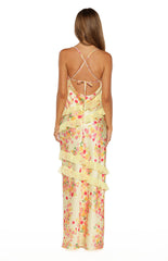 Inara Yellow Bloom Ruffle Maxi Dress - PRE ORDER
