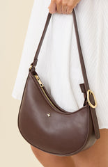Peta And Jain Cinder Chocolate Shoulder Bag