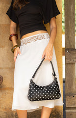 Peta and Jain Josee Black Polka Dot Shoulder Bag