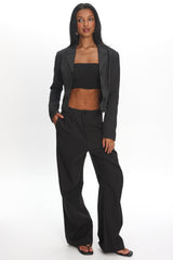 LIONESS Lune Blazer Onyx Pinstripe