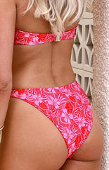 9.0 Swim Bianca Pink Floral Bikini Bottoms