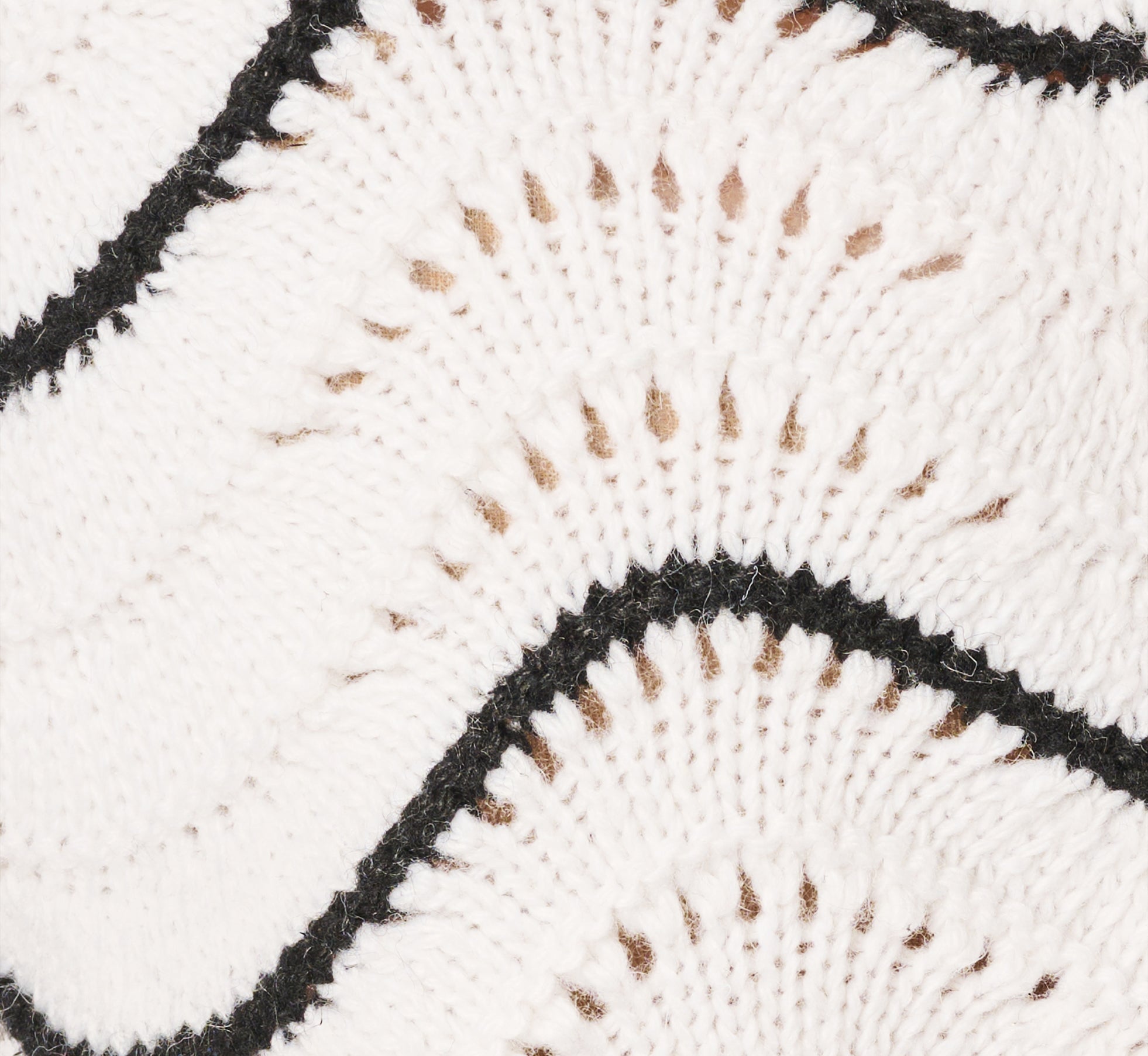Open Pointelle Scalloped Cardigan Sweater In Glacier Black