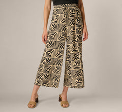 Wide Leg Drawstring Pant In Birch Black Retro Tile