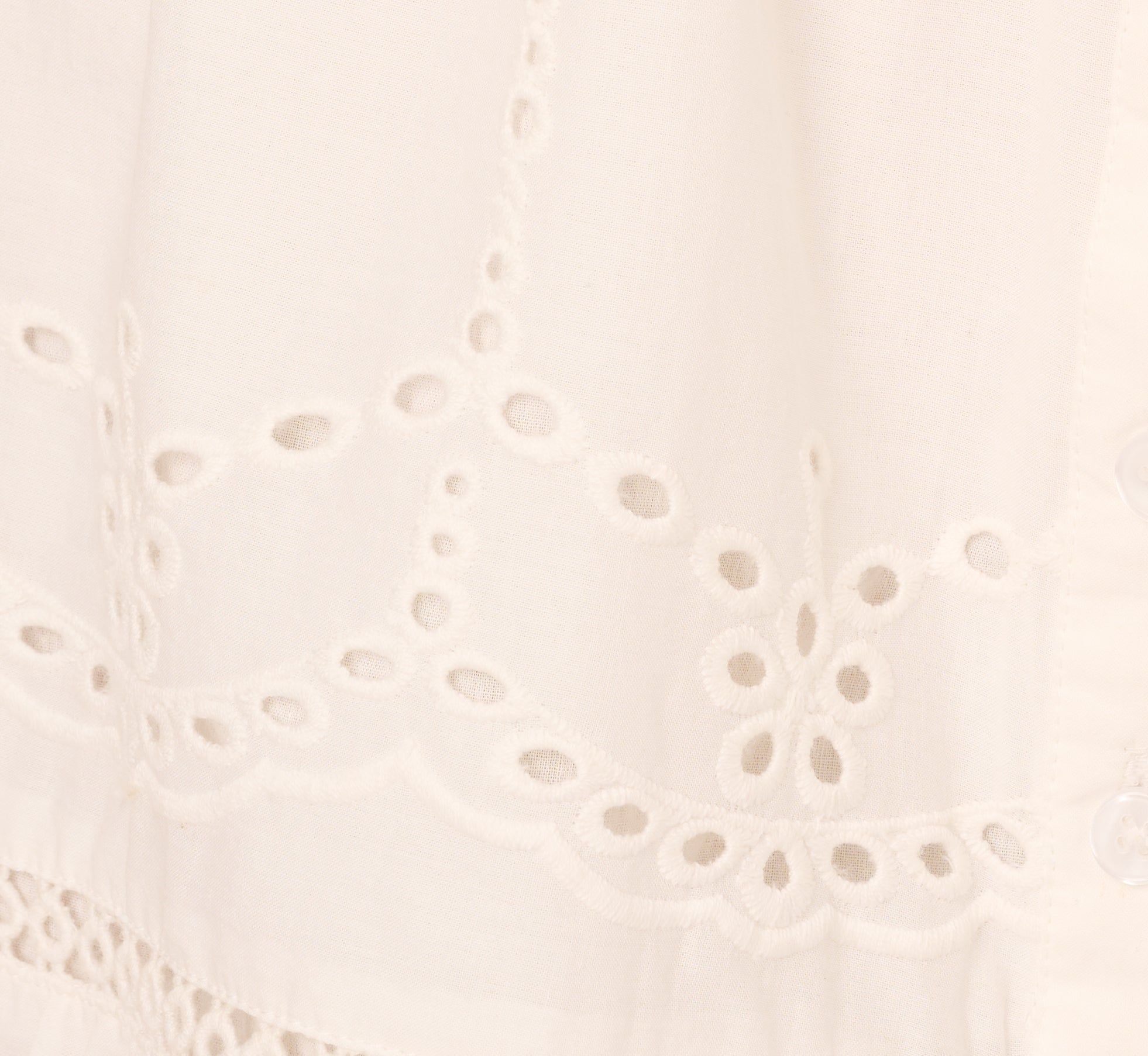 Sleeveless Ruffle Eyelet Mini Dress In Ivory