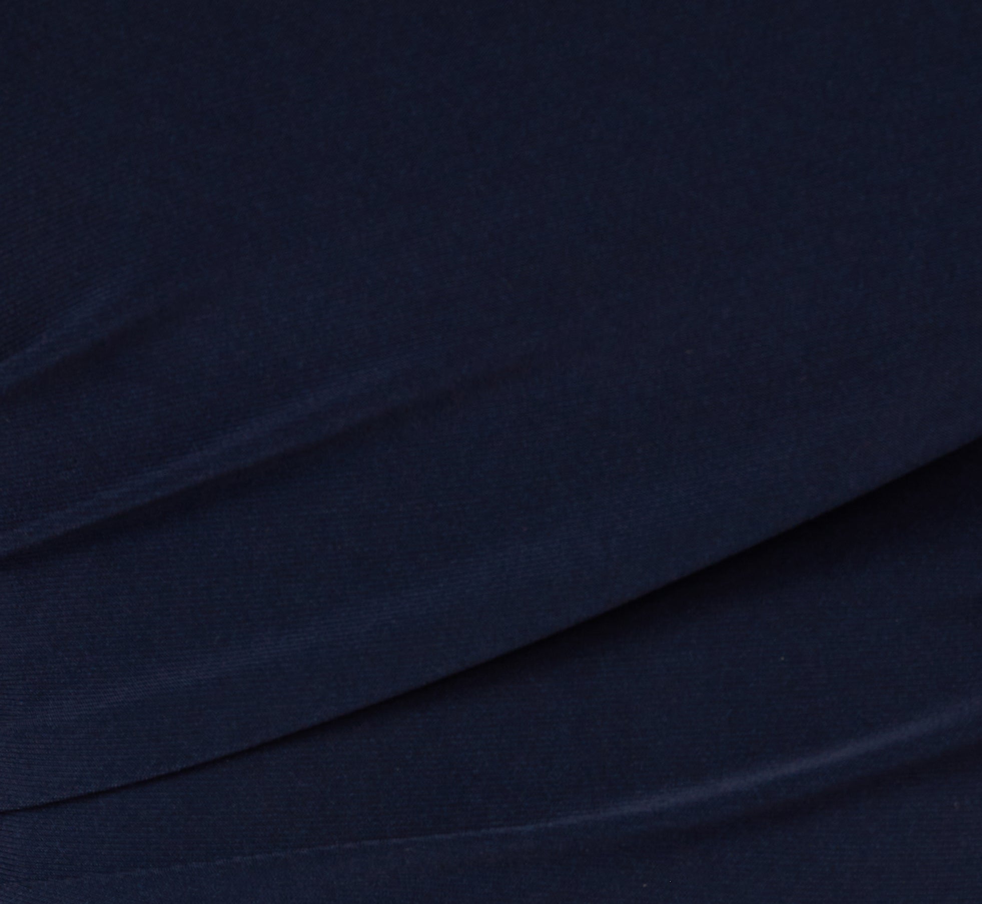 Wide Leg Shirred Jersey Jumpsuit With Beaded Strap In Midnight