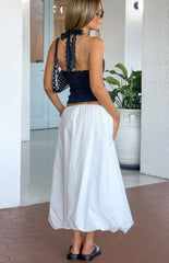 Dorothy White Bubble Hem Skirt