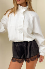 Enya Cream Funnel Neck Sports Jacket - PRE ORDER