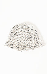Gwendolyn White Sequin Crochet Hat
