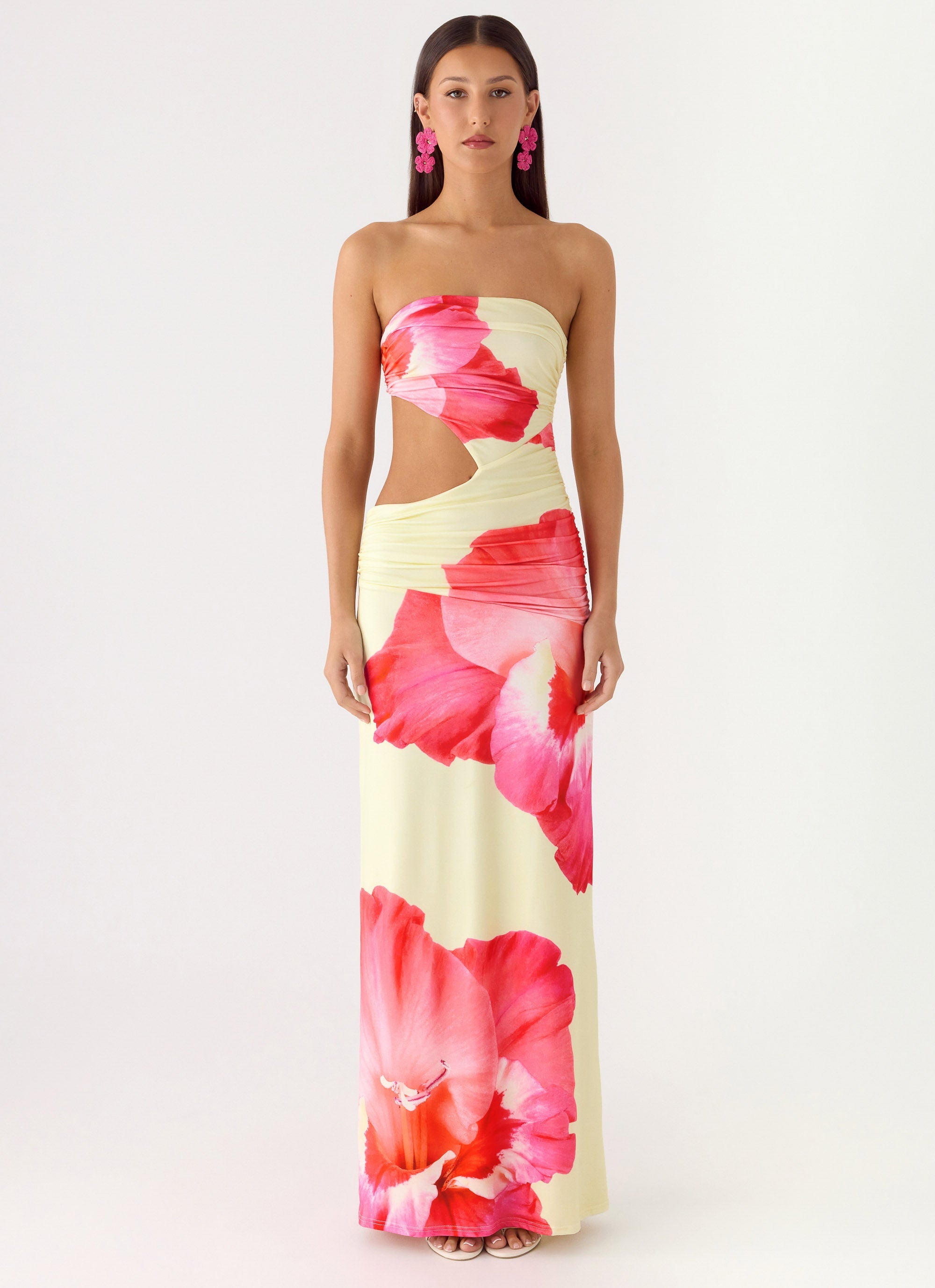 In The Rhythm Maxi Dress - Yellow Floral Spritz