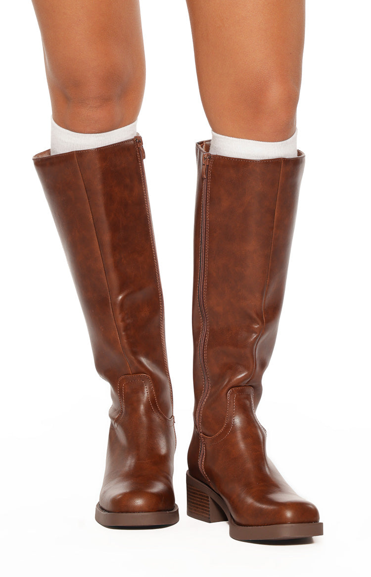 Juniper Cognac Mid Length Boots