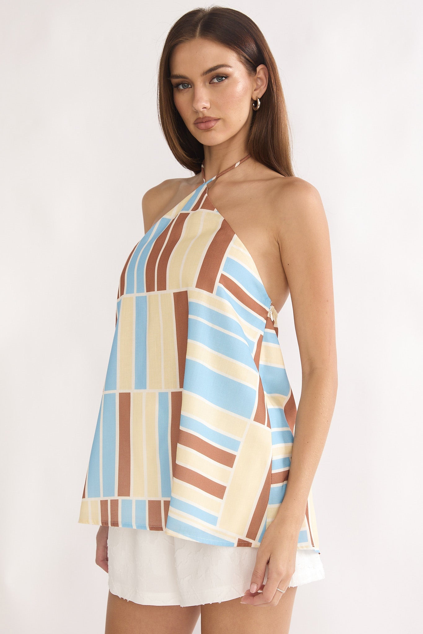 Chichi Halter Top Print Butter