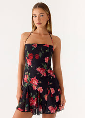 Nikyta Micro Mini Dress - Midnight Bloom