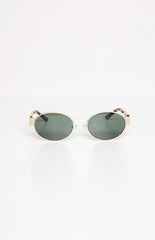 Otra Eyewear Echo Gold Tortoiseshell Round Sunglasses