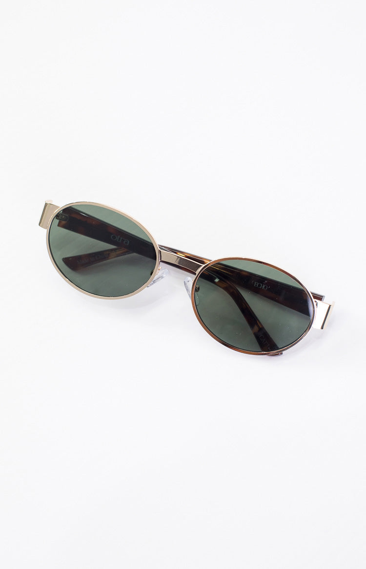 Otra Eyewear Echo Gold Tortoiseshell Round Sunglasses