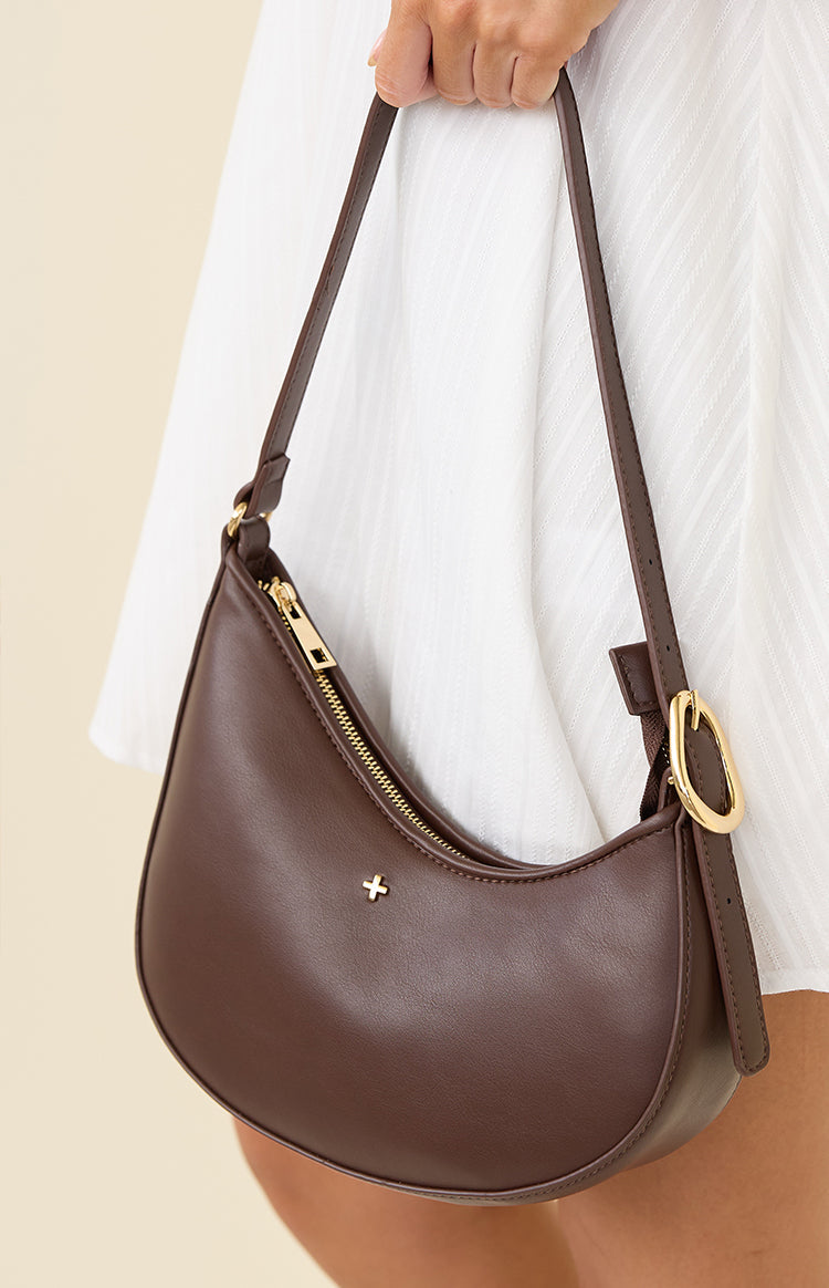 Peta And Jain Cinder Chocolate Shoulder Bag