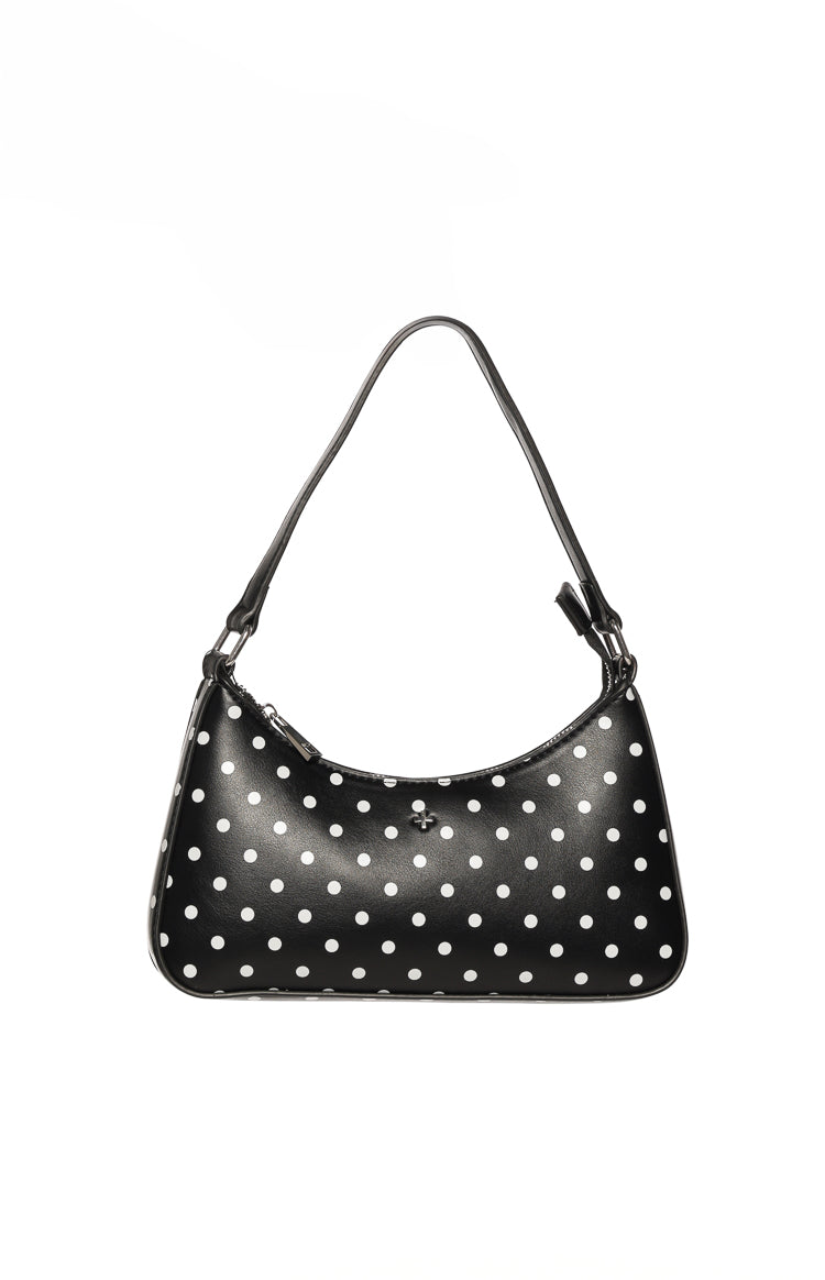 Peta and Jain Josee Black Polka Dot Shoulder Bag