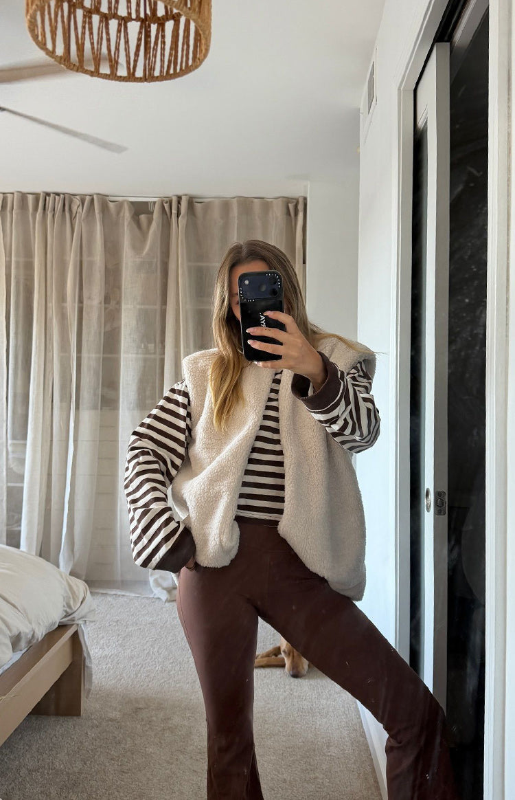 So Breezy Chocolate Stripe Long Sleeve Top - PRE ORDER