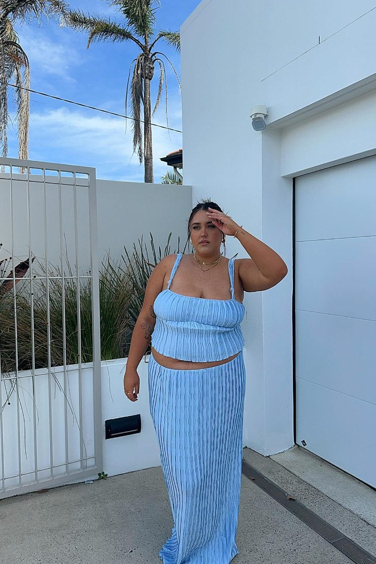 That Occasion Blue Maxi Skirt