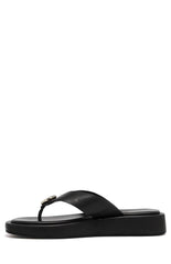 Therapy Val Black Platform Silver Trim Sandals