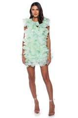 RAOLA ULTRA RUFFLED SLEEVELESS DRESS