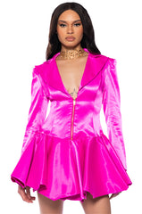 WREN LONG SLEEVE FIT AND FLARE MINI DRESS